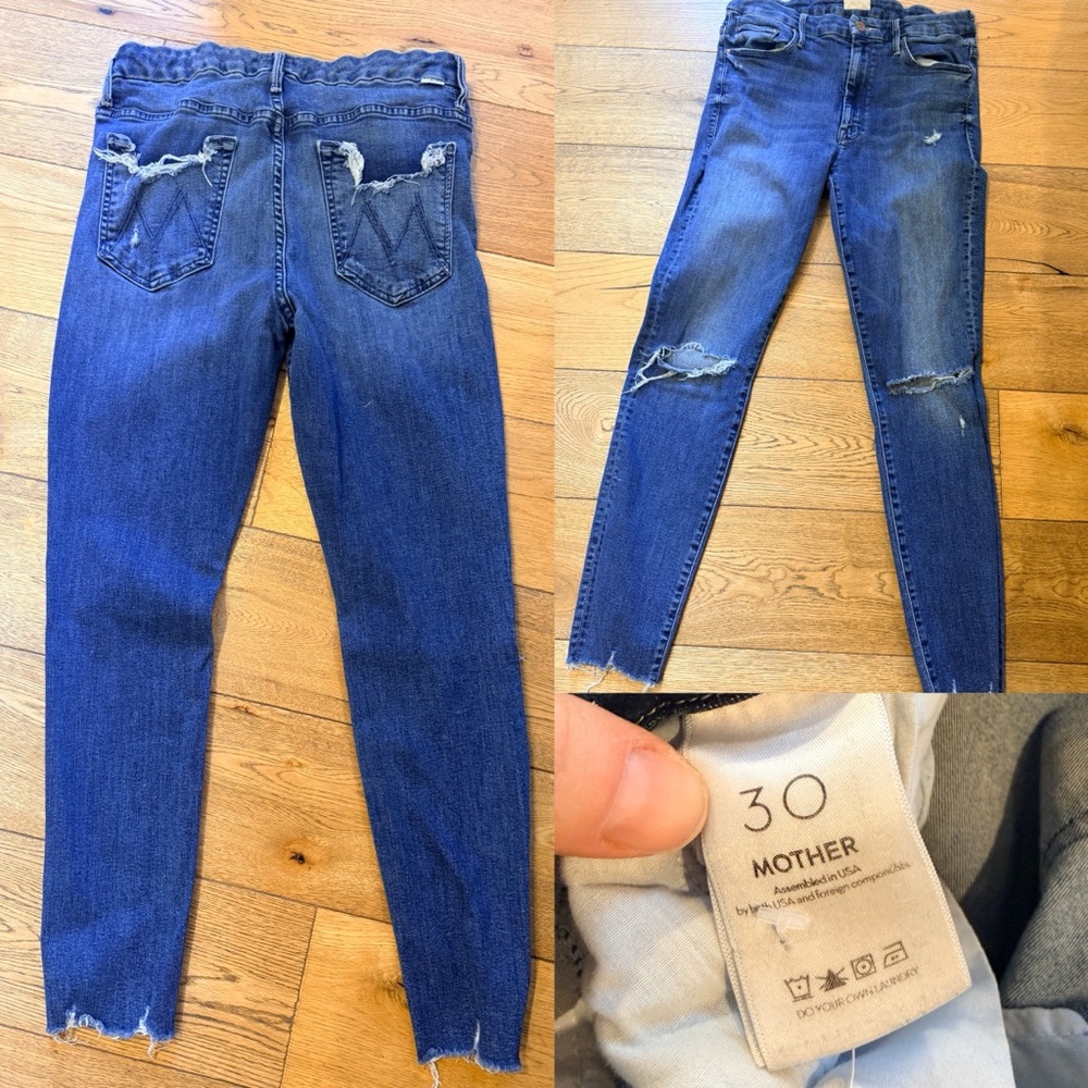 MOTHER Dark Blue Denim Jeans